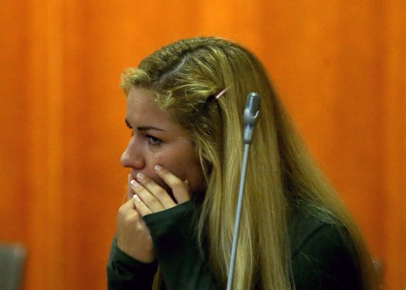 Slovenská modelka Mária Kukučová u soudu.