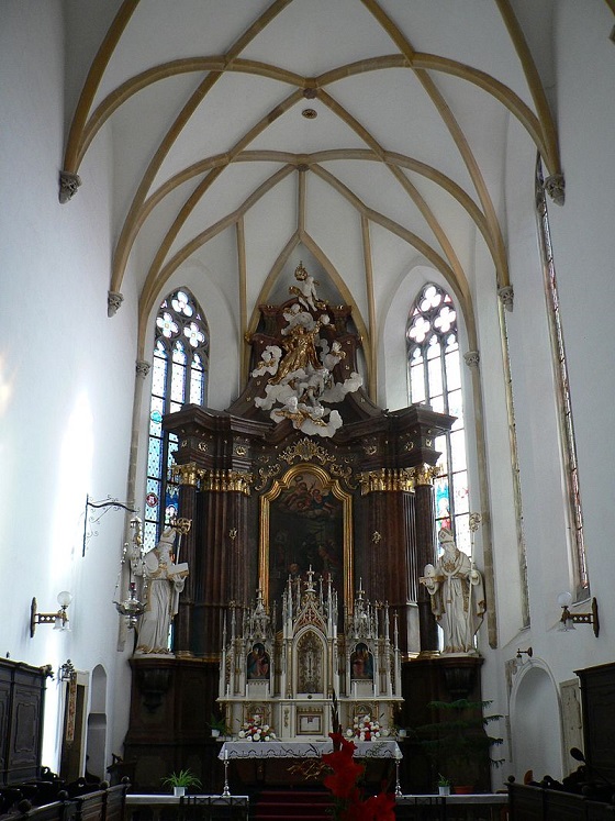 Oltář z kostela svatého Tomáše z Canterbury v Mohelnici.