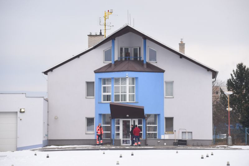Areál Zdravotnické záchranné služby Olomouckého kraje na Tabulovém vrchu, kde se nachází heliport.