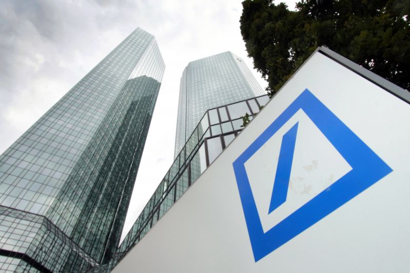 Sídlo Deutsche Bank ve Frankfurtu nad Mohanem.