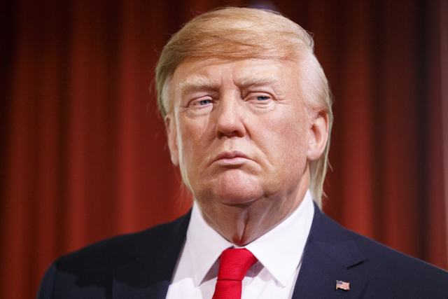 Vosková figurína Donalda Trumpa. Vosková figurína Donalda Trumpa.
