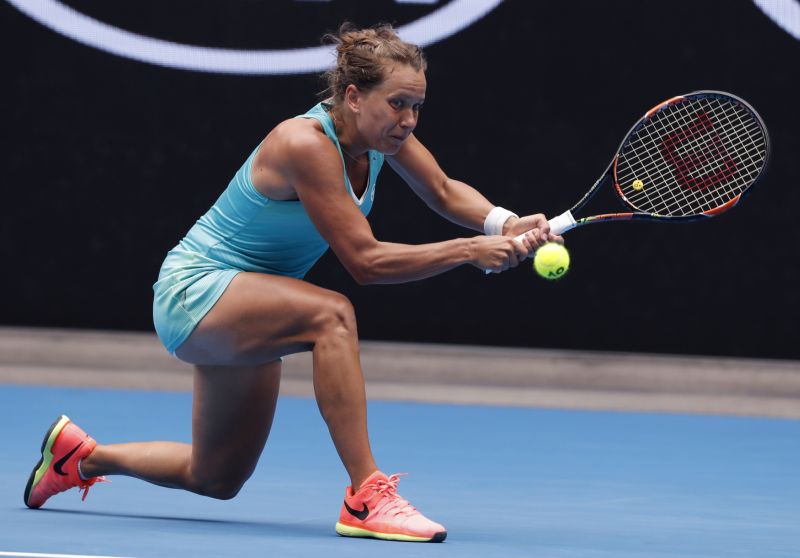 Barbora Strýcová na grandslamu v Melbourne.