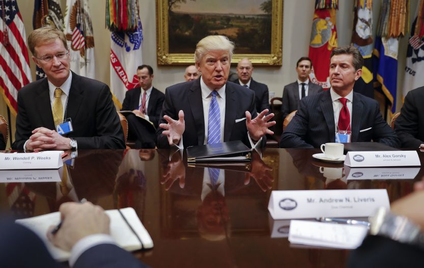 Donald Trump v akci.