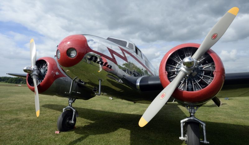 Zrekonstruovaný historický letoun Lockheed Electra 10A Jana Antonína Bati.