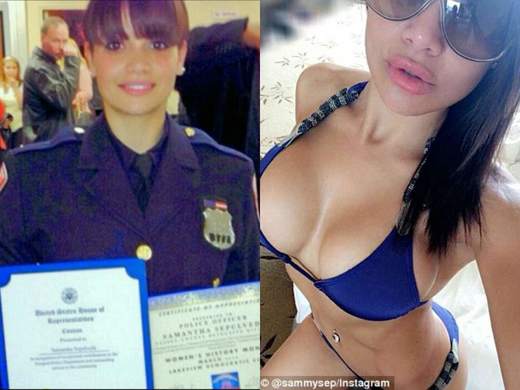 Samantha Sepulveda, policistka a modelka.