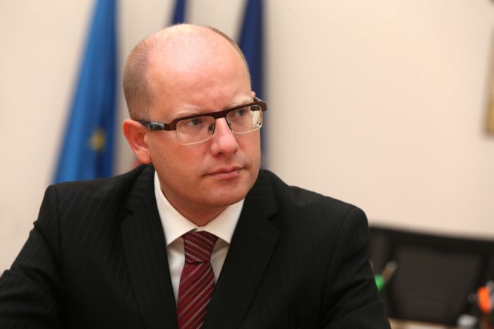 Premiér Bohuslav Sobotka (ČSSD).
