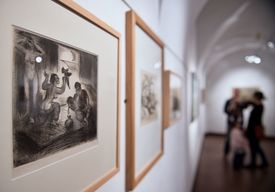 Alšova Jihočeská galerie zahájila v českobudějovickém Wortnerově domě tří výstavy: Friedrich Feigl Oko vidí svět, Petr Kubeš Kuběs rozostřeno a Miloslav Troup Paříž, Paříž. Na snímku jsou díla Friedricha Feigla.