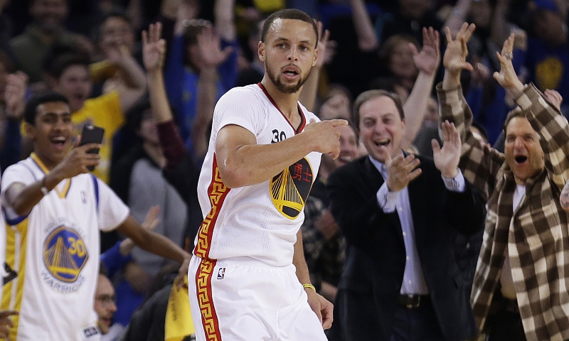 Hvězdný Stephen Curry.