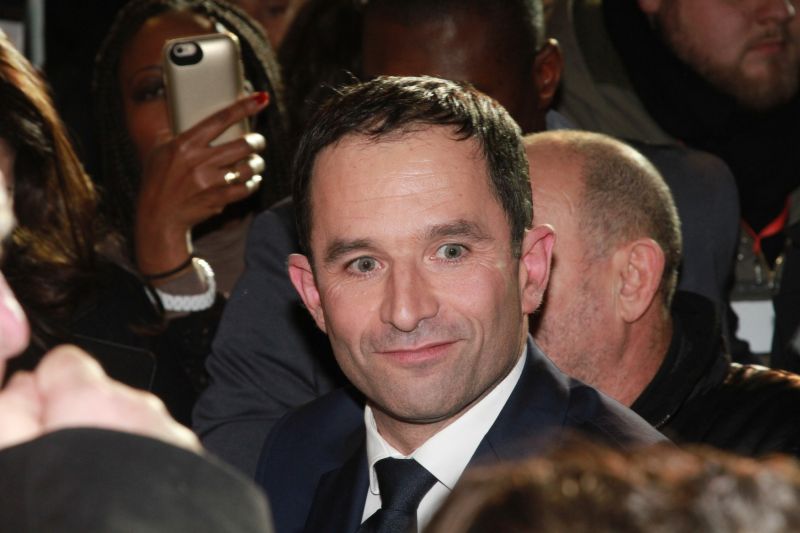 Kandidát na prezidenta Benoit Hamon.