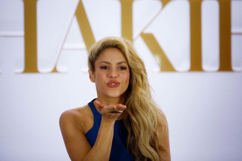 Kolumbijská zpěvačka Shakira.