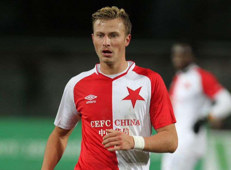 Antonín Barák v dresu Slavie. 