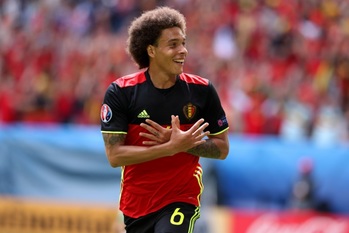 Axel Witsel v dresu belgické reprezentace.