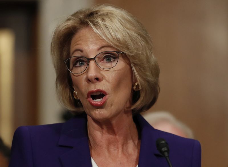 Kandidátka na post ministryně školství USA Betsy DeVosová.