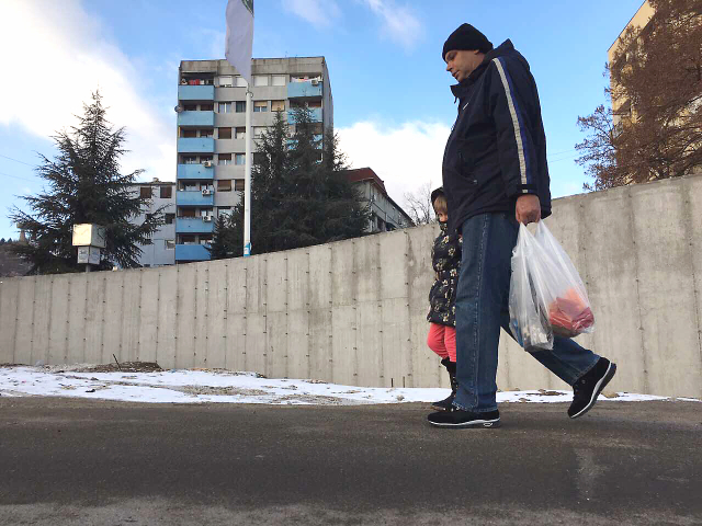Zeď v Mitrovici.