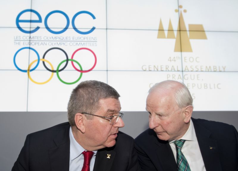Patrick Hickey s Thomasem Bachem.