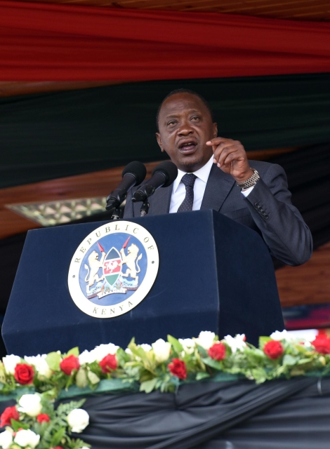 Keňský prezident Uhuru Kenyatta 