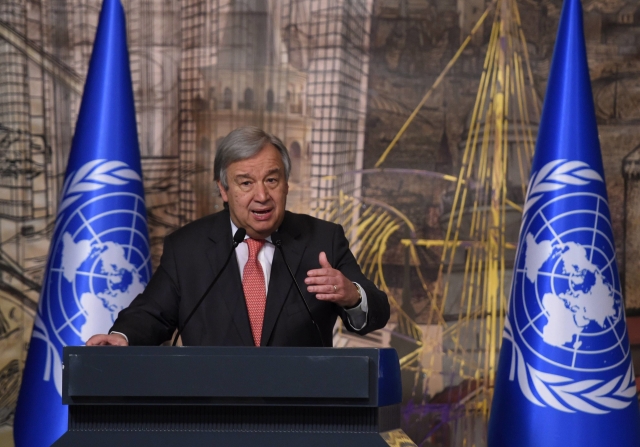 Generální tajemník OSN António Guterres.