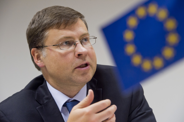 Místopředseda Evropské komise Valdis Dombrovskis.