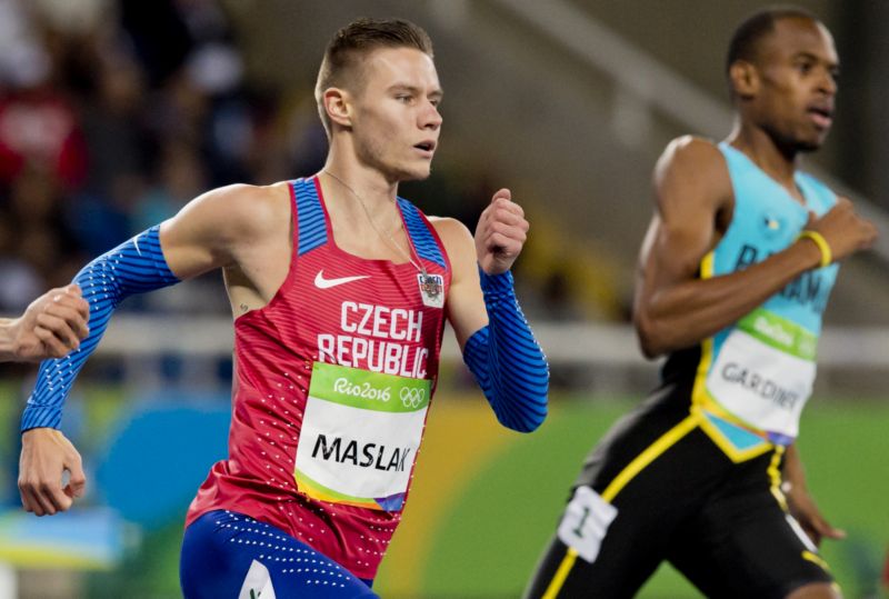 Český sprinter na 400 metrů Pavel Maslák.