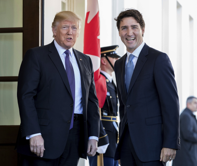 Donald Trump a Justin Trudeau.