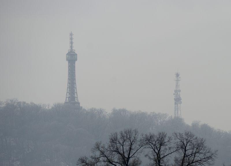 Smog v Praze.