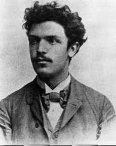 Portrét českého básníka Karla Hlaváčka, žijícího v letech 1848-1898.