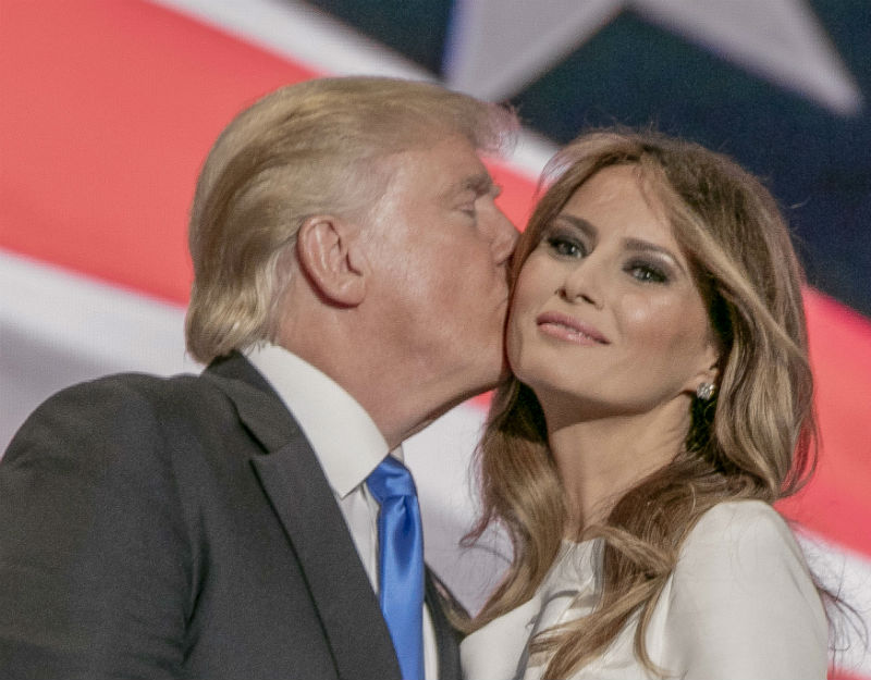 Melanie Trumpová s manželem Donaldem Trumpem. Melanie Trumpová s manželem Donaldem Trumpem.