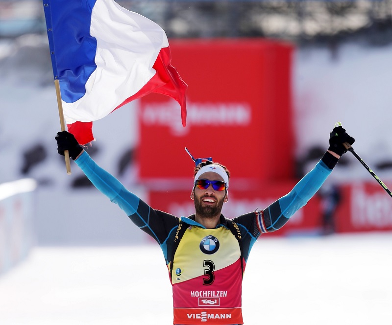 Francouzský biatlonista Martin Fourcade.
