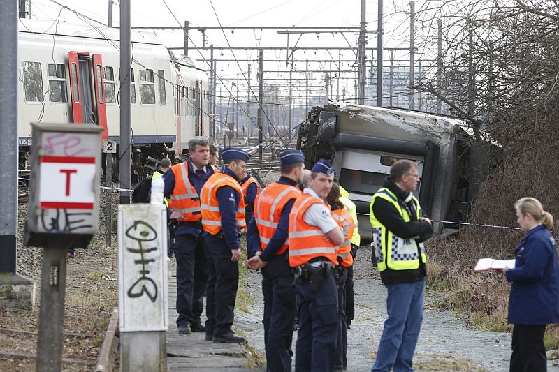 Nehoda vlaku v belgické Lovani.