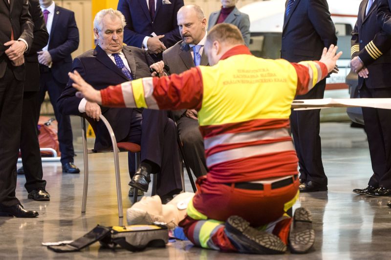 Prezident Miloš Zeman při návštěvě Královéhradeckého kraje.