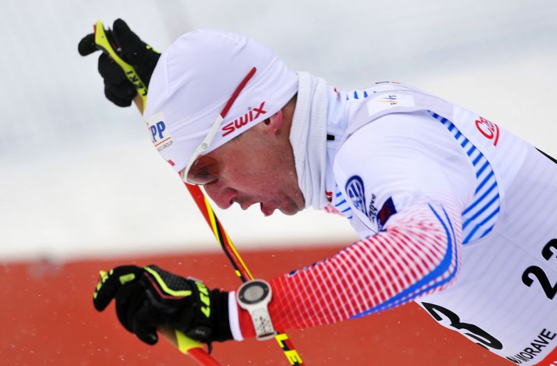 Lyžař Lukáš Bauer.