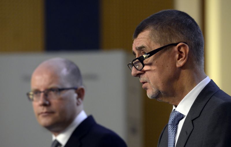 Bohuslav Sobotka a Andrej Babiš. Bohuslav Sobotka a Andrej Babiš.