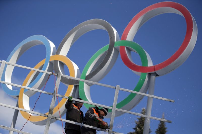 Olympijské kruhy. 
