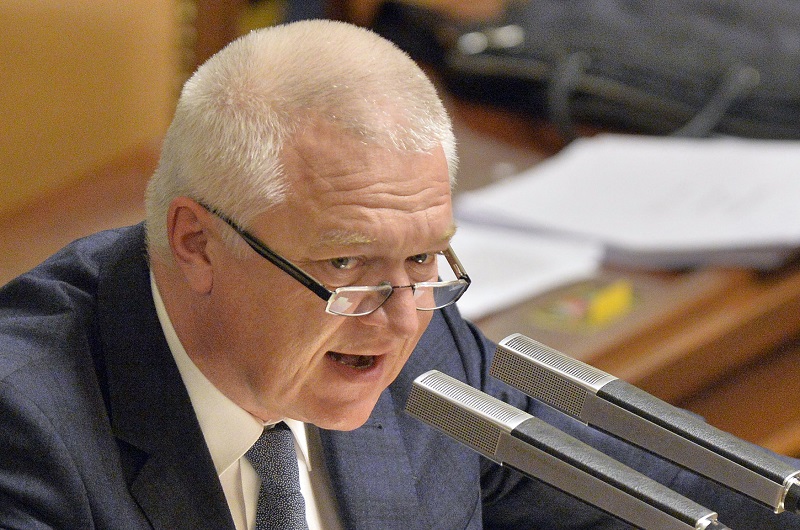 Předseda poslaneckého klubu hnutí ANO Jaroslav Faltýnek na schůzi Poslanecké sněmovny.