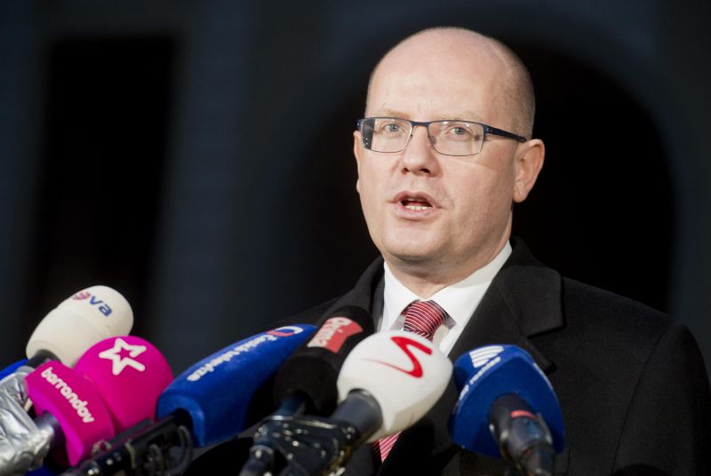 Premiér Bohuslav Sobotka (ČSSD).