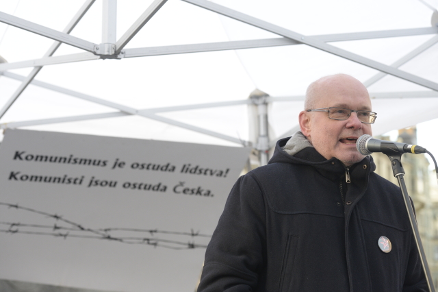 Petr Marek z iniciativy Bez komunistů.cz.