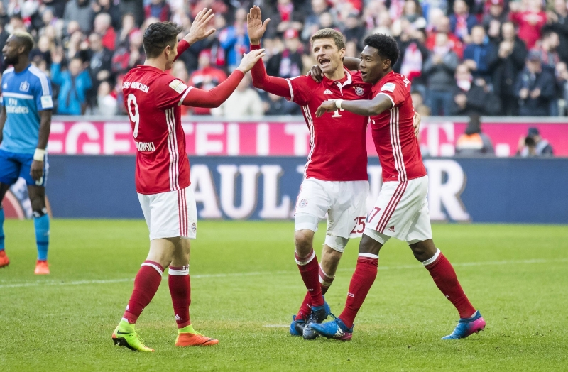 Fotbalisté Bayernu Mnichov deklasovali Hamburk.