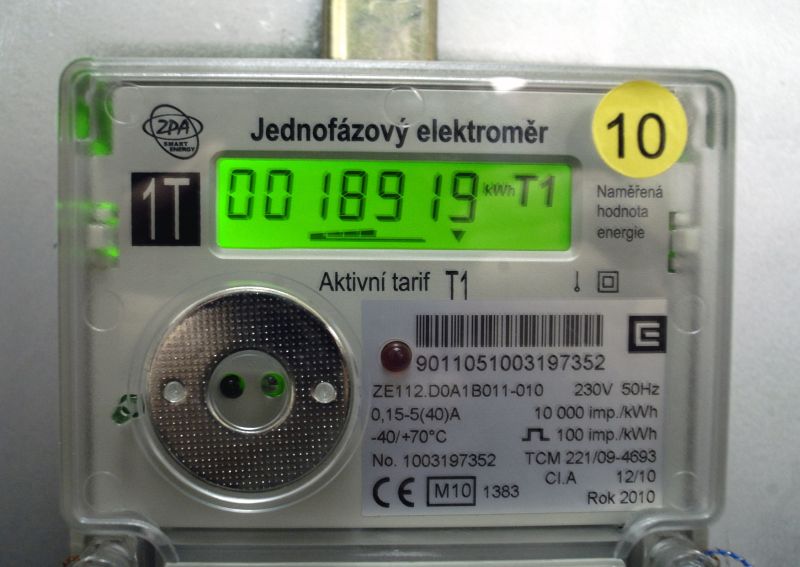 Elektroměr (ilustrační foto). Elektroměr (ilustrační foto).