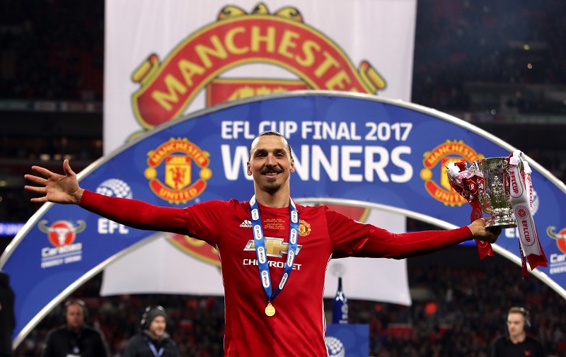Švédský fotbalový útočník Zlatan Ibrahimovič.