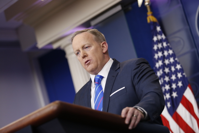 Mluvčí amerického prezidenta Donalda Trumpa Sean Spicer.