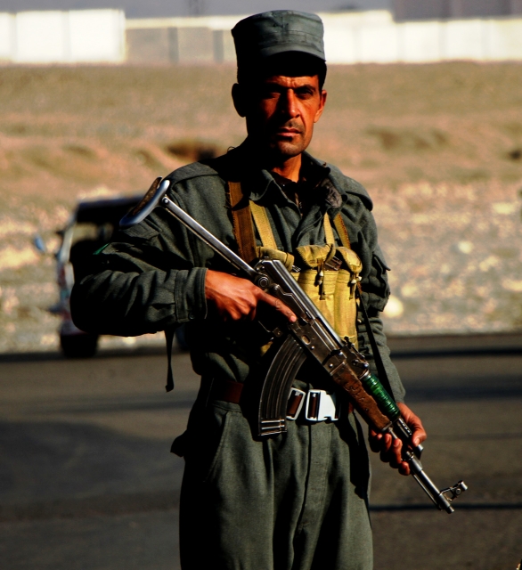 Afghánský policista.