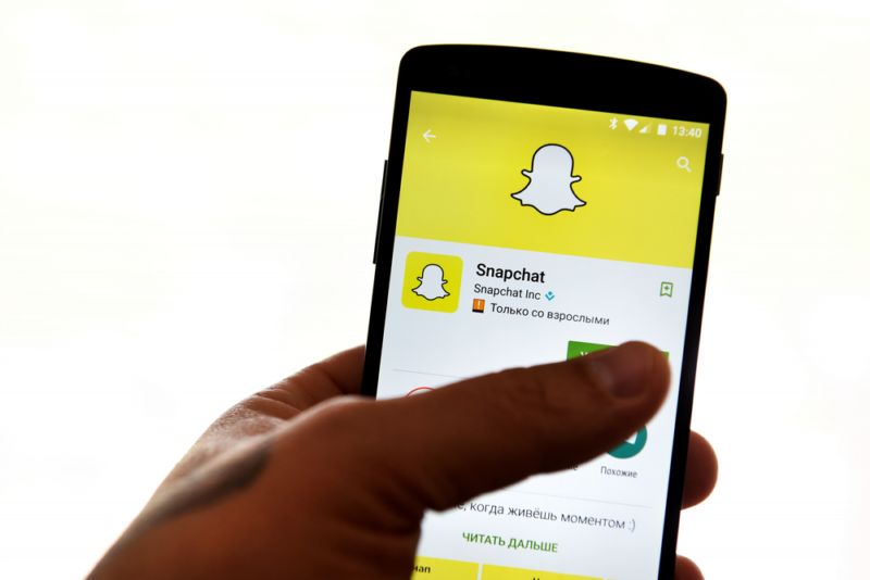 Aplikace Snapchat (ilustrační foto). Aplikace Snapchat (ilustrační foto).