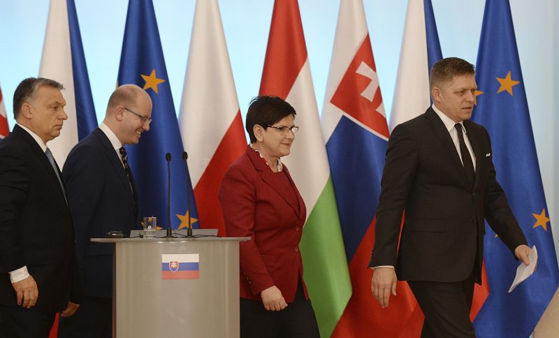 Premiéři čtyř zemí visegrádské skupiny. Premiéři čtyř zemí visegrádské skupiny.
