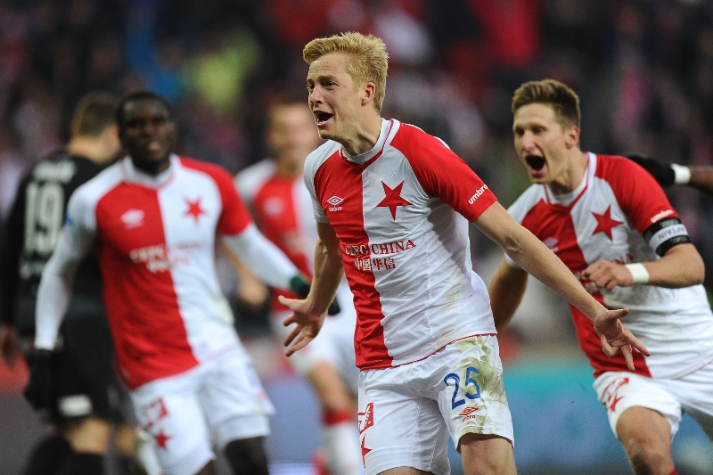 Fotbalista Slavie Michal Frydrych.