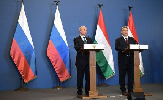 Maďarský premiér Viktor Orbán a ruský prezident Vladimír Putin.