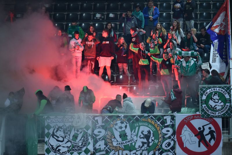 Fanoušci fotbalového Jablonce.