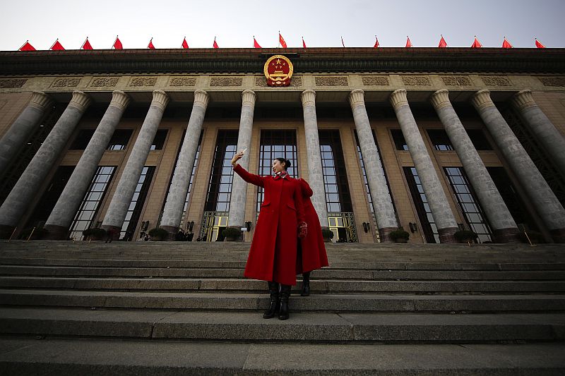 Budova čínského parlamentu v Pekingu.