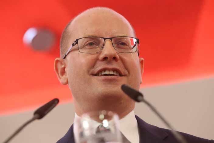 Premiér Bohuslav Sobotka (ČSSD).