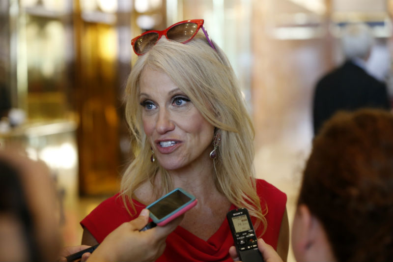 Mluvčí amerického prezidenta Kellyanne Conwayová. 