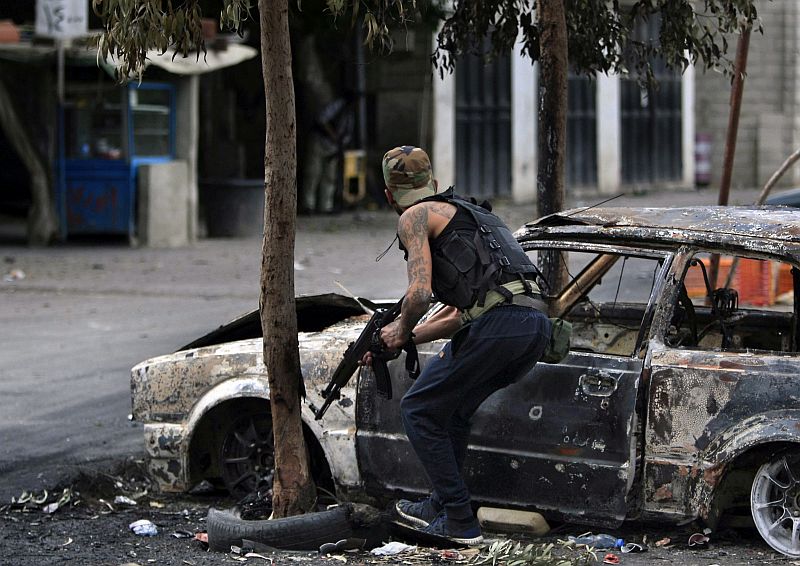 Palestinský ozbrojenec z hnutí Fatah.